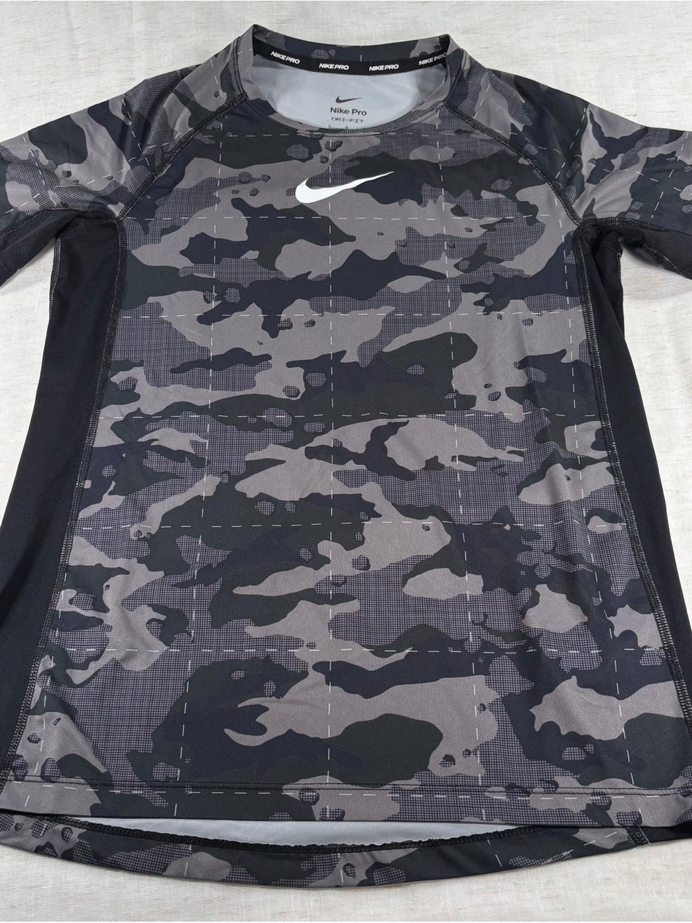 Nike Pro Grey Camo Compression Shirt